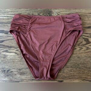 La Blanca Women's Island Goddess Side Shirred Bikini Bottom, Cinnamon, 12 New